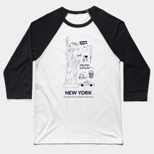 NEW YORK: The Empire State of Endless Adventure Baseball T-Shirt